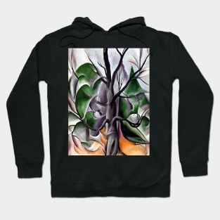 High Resolution Grey Tree Lake George by Georgia O'Keeffe Hoodie